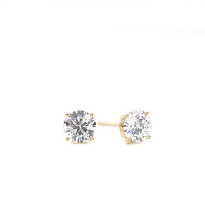 Yellow Gold Diamond Earrings