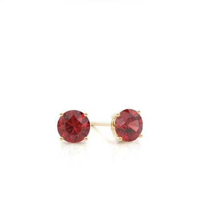 Prong Setting Garnet Stud Earrings