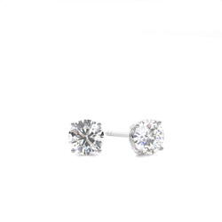 Prong-Einstellung Diamant-Ohrstecker