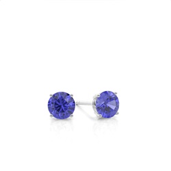 Prong Setting Tanzanite Stud Earrings