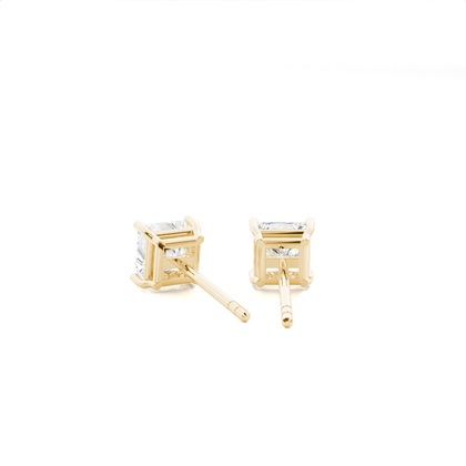 Princess Cut Diamond Earrings 