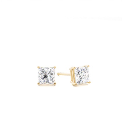 Princess Cut Diamond Earrings 