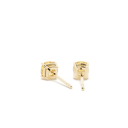 Gelbe Diamant Ohrstecker in Krappenfassung