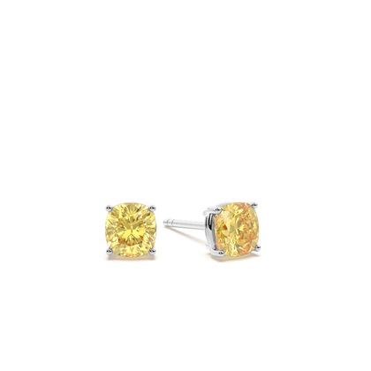 Silver Diamond Earrings