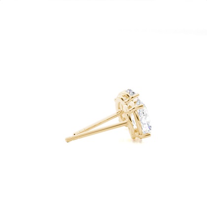 Prong-Einstellung Diamant-Ohrstecker