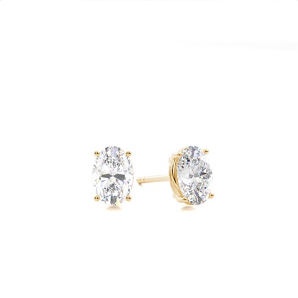 Oval Diamond Earrings