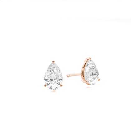 Rose Gold Diamond Earrings