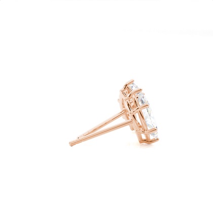 Prong-Einstellung Diamant-Ohrstecker