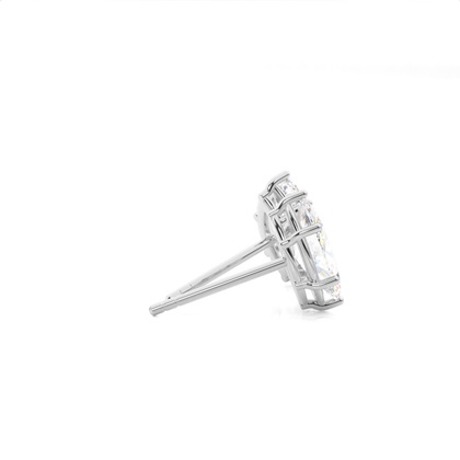 Prong-Einstellung Diamant-Ohrstecker