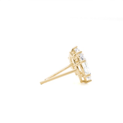 Prong-Einstellung Diamant-Ohrstecker