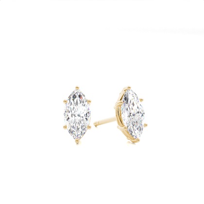 Yellow Gold Diamond Earrings