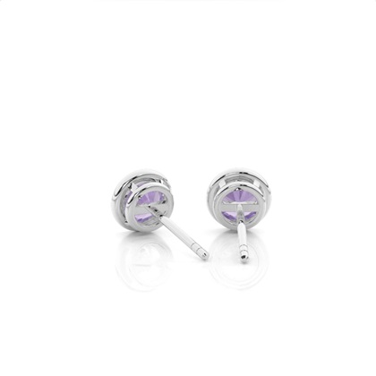 Lunette Fassung Amethyst Ohrstecker