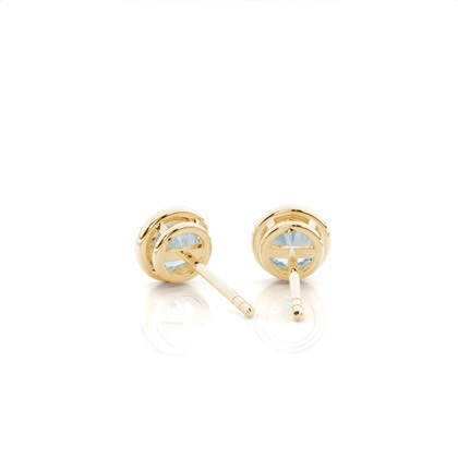 Lunette Fassung Aquamarin Ohrstecker