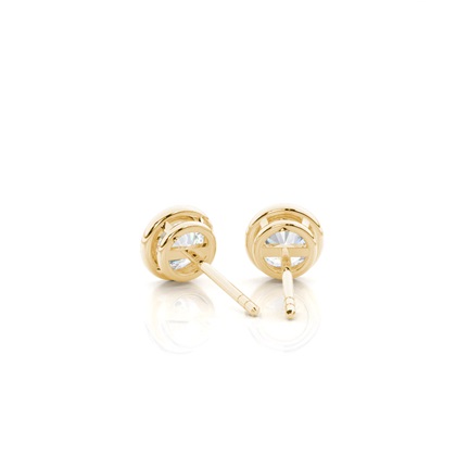 Lünetteeinstellung Moissanit-Ohrstecker