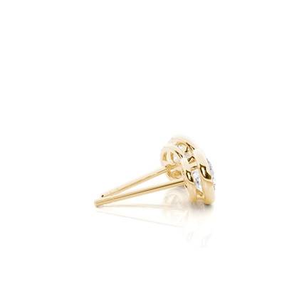 Yellow Gold Moissanite Earrings