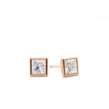 Princess Cut Diamond Earrings 