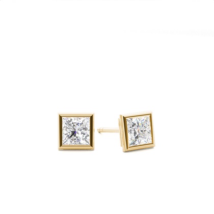Princess Cut Diamond Earrings 