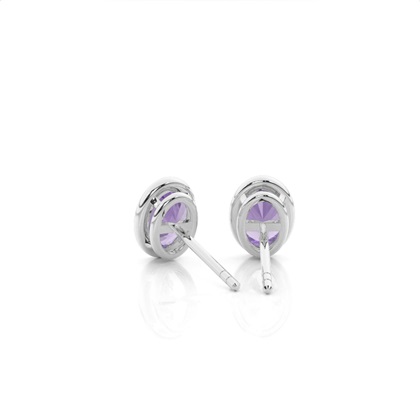 Lunette Fassung Amethyst Ohrstecker