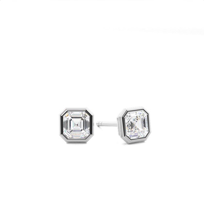Asscher Cut Diamond Earring