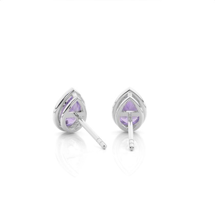 Lunette Fassung Amethyst Ohrstecker