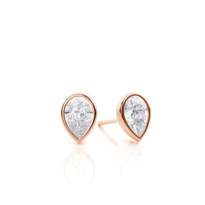 Bezel Setting Moissanite Stud Earrings