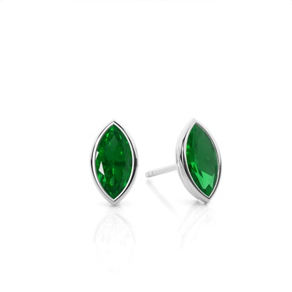 Marquise Emerald Earrings Diamond