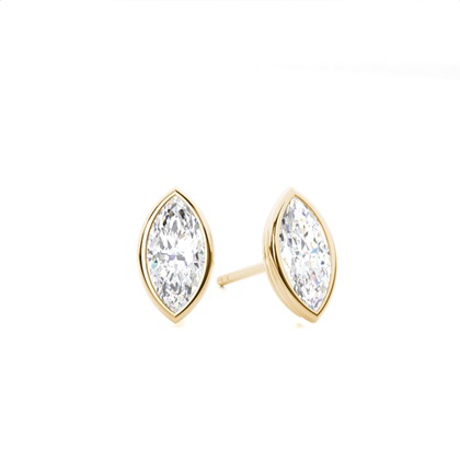 Bezel Setting Diamond Stud Earrings