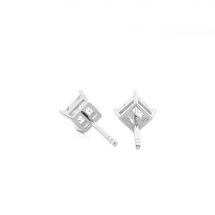 Princess Cut Diamond Earrings 