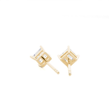Princess Cut Diamond Earrings 