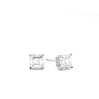 Asscher Cut Diamond Earring