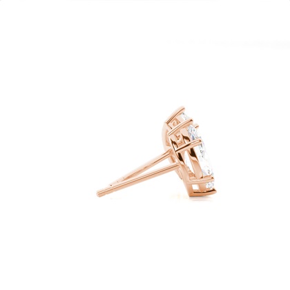 Prong-Einstellung Diamant-Ohrstecker