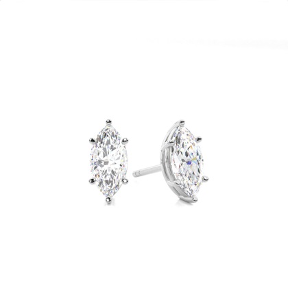 Marquise Cut Diamond Earrings 