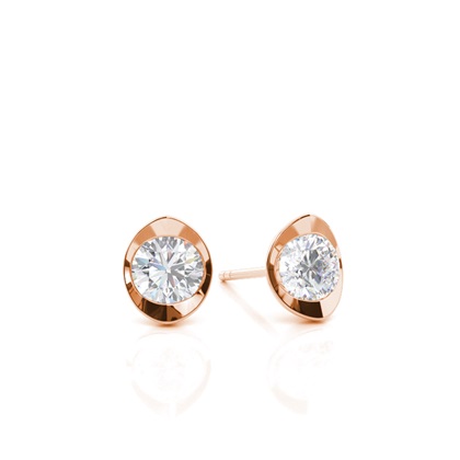 Bezel Setting Moissanite Stud Earrings