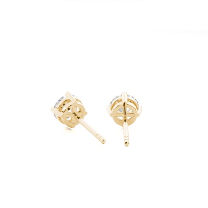 Yellow Gold Diamond Earrings