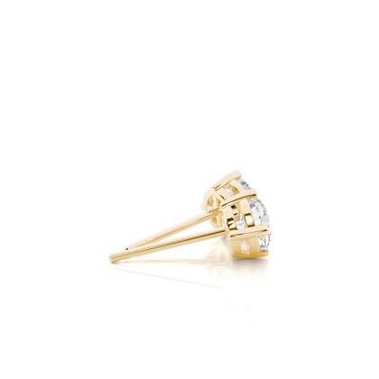 Yellow Gold Moissanite Earrings