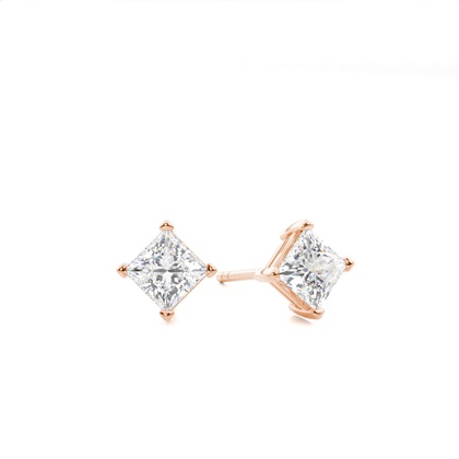 Rose Gold Diamond Earrings
