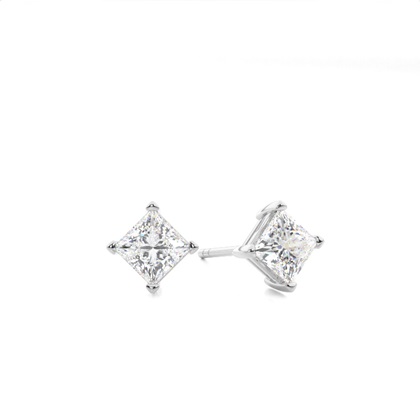 Princess Cut Diamond Earrings 