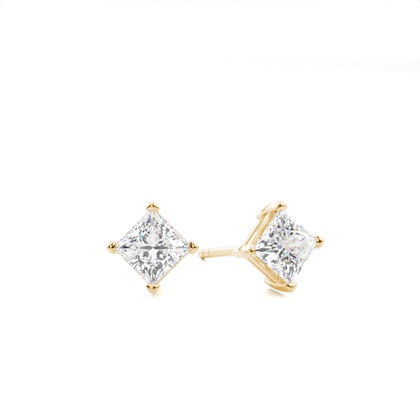 Yellow Gold Diamond Earrings