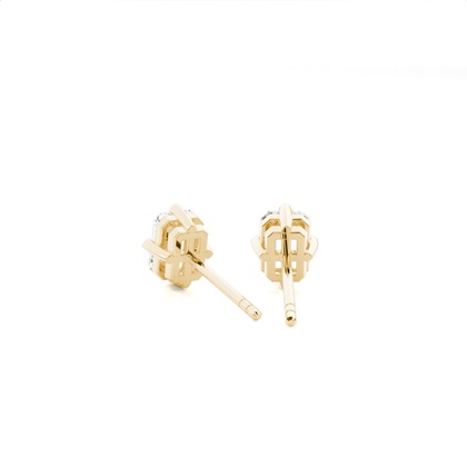 Prong-Einstellung Diamant-Ohrstecker