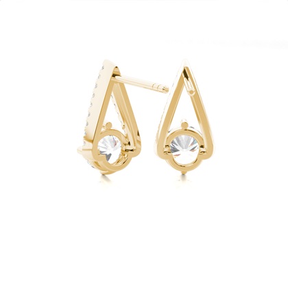 Yellow Gold Diamond Earrings
