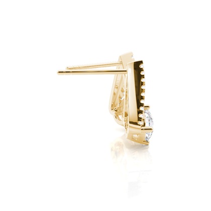 Yellow Gold Moissanite Earrings