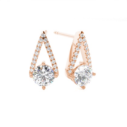 Prong Setting Diamond Stud Earrings