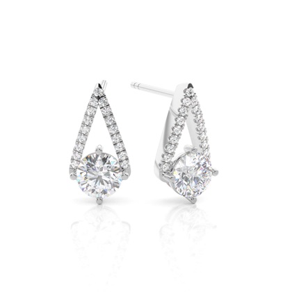 Prong Setting Moissanite Stud Earrings
