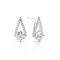 Prong Setting Moissanite Stud Earrings