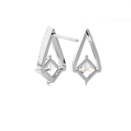 Princess Cut Diamond Earrings 