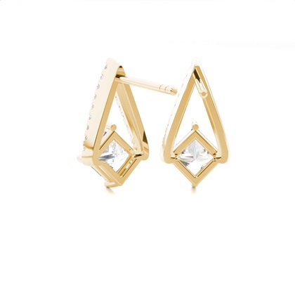 Princess Cut Diamond Earrings 