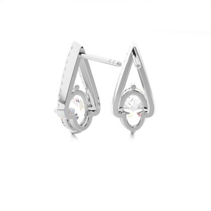 Prong-Einstellung Diamant-Ohrstecker