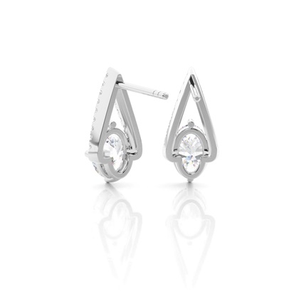 Prong-Einstellung Moissanit-Ohrstecker