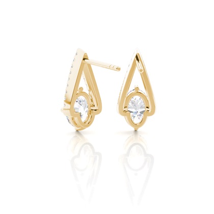 Prong-Einstellung Moissanit-Ohrstecker