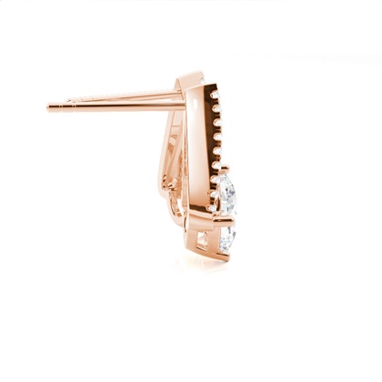 Prong-Einstellung Diamant-Ohrstecker